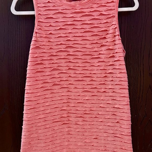 AB Studio Orange Ruffle Tank Top - Picture 2 of 6